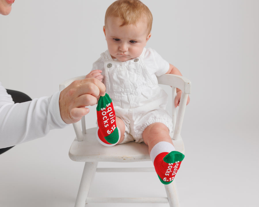 Baby & Kids Grip Socks, Candy Cane, 3-Pack