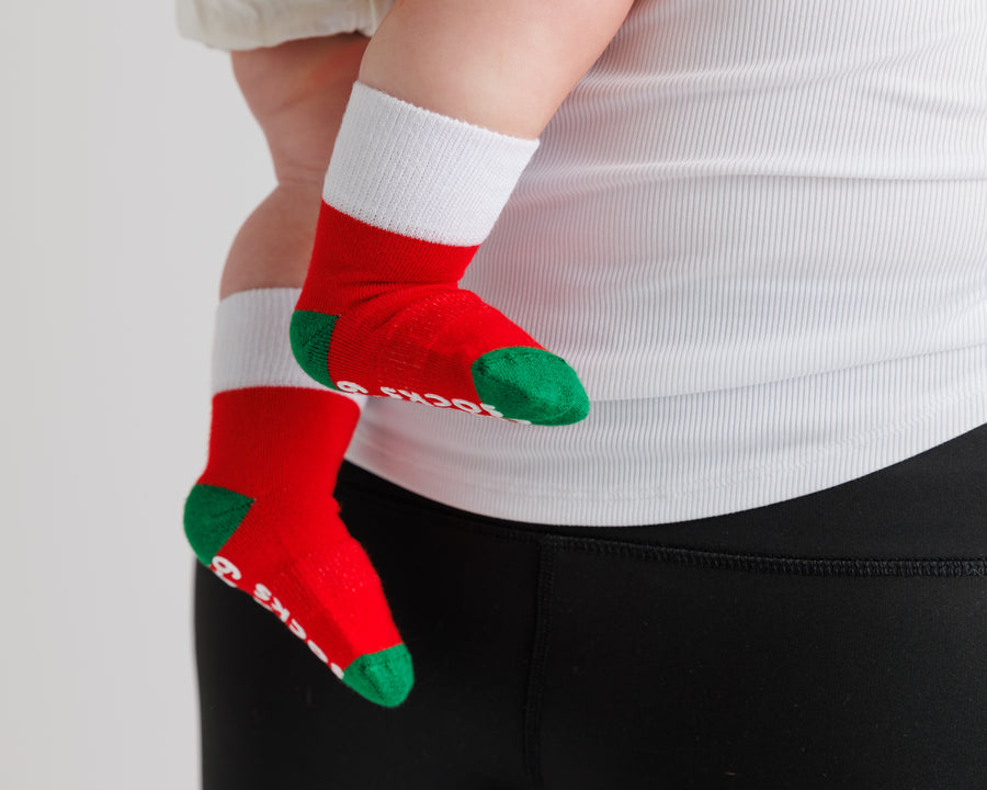 Baby & Kids Grip Socks, Candy Cane, 3-Pack