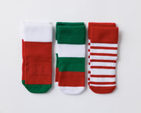Baby & Kids Grip Socks, Candy Cane, 3-Pack