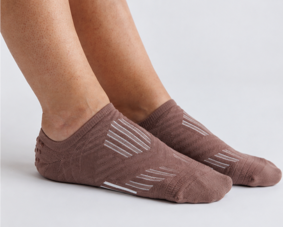 Adult No-Show Grip Socks, Earthbound, 3-Pack
