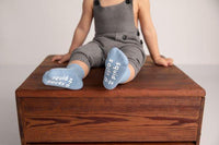 Thumbnail for squid socks baby socks shark tank seen on tv socks that stay on grip socks baby newborn infant toddler child children kid kids crawl walk run feet toes best quality durable soft gentle good deal sale sales bamboo cotton polyester blend made in america american small business woman women entrepreneur baby shower easter christmas holiday gift winter warm snug boy girl neutral blue navy solid plain simple casual crew ankle