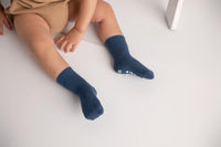 Thumbnail for squid socks baby socks shark tank seen on tv socks that stay on grip socks baby newborn infant toddler child children kid kids crawl walk run feet toes best quality durable soft gentle good deal sale sales bamboo cotton polyester blend made in america american small business woman women entrepreneur baby shower easter christmas holiday gift winter warm snug boy girl neutral blue navy solid plain simple casual crew ankle