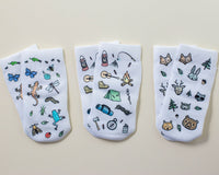 Thumbnail for squid socks baby socks shark tank seen on tv socks that stay on grip socks baby newborn infant toddler child children kid kids crawl walk run feet toes best quality durable soft gentle good deal sale sales bamboo cotton polyester blend made in america american small business woman women entrepreneur baby shower easter christmas holiday gift winter warm snug neutral boy girl white bright solid print pattern plain simple casual crew ankle woodland animals camping gear bugs reptiles summer hike outdoors