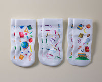 Thumbnail for squid socks baby socks shark tank seen on tv socks that stay on grip socks baby newborn infant toddler child children kid kids crawl walk run feet toes best quality durable soft gentle good deal sale sales bamboo cotton polyester blend made in america american small business woman women entrepreneur baby shower easter christmas holiday gift winter warm snug neutral boy girl white bright solid print pattern plain simple casual crew ankle school supplies crayons school bus snacks sports