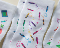 Thumbnail for squid socks baby socks shark tank seen on tv socks that stay on grip socks baby newborn infant toddler child children kid kids crawl walk run feet toes best quality durable soft gentle good deal sale sales bamboo cotton polyester blend made in america american small business woman women entrepreneur baby shower easter christmas holiday gift winter warm snug neutral boy girl white bright solid print pattern plain simple casual crew ankle school supplies crayons school bus snacks sports