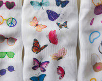 Thumbnail for squid socks baby socks shark tank seen on tv socks that stay on grip socks baby newborn infant toddler child children kid kids crawl walk run feet toes best quality durable soft gentle good deal sale sales bamboo cotton polyester blend made in america american small business woman women entrepreneur baby shower easter christmas holiday gift winter warm snug girl white bright solid print pattern plain simple casual crew ankle sunglasses butterfly butterflies fashion