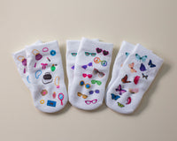 Thumbnail for squid socks baby socks shark tank seen on tv socks that stay on grip socks baby newborn infant toddler child children kid kids crawl walk run feet toes best quality durable soft gentle good deal sale sales bamboo cotton polyester blend made in america american small business woman women entrepreneur baby shower easter christmas holiday gift winter warm snug girl white bright solid print pattern plain simple casual crew ankle sunglasses butterfly butterflies fashion