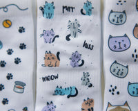 Thumbnail for squid socks baby socks shark tank seen on tv socks that stay on grip socks baby newborn infant toddler child children kid kids crawl walk run feet toes best quality durable soft gentle good deal sale sales bamboo cotton polyester blend made in america american small business woman women entrepreneur baby shower easter christmas holiday gift winter warm snug neutral boy girl white bright solid print pattern plain simple casual crew ankle pastel cat cats heads toys meow hiss purr paws pawprints