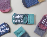 Thumbnail for squid socks baby socks shark tank seen on tv socks that stay on grip socks baby newborn infant toddler child children kid kids crawl walk run feet toes best quality durable soft gentle good deal sale sales bamboo cotton polyester blend made in america american small business woman women entrepreneur baby shower easter christmas holiday gift winter warm snug neutral boy girl red green blue yellow gray pattern plain simple casual crew ankle