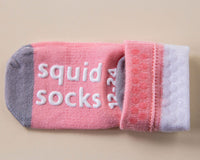 Thumbnail for squid socks baby socks shark tank seen on tv socks that stay on grip socks baby newborn infant toddler child children kid kids crawl walk run feet toes best quality durable soft gentle good deal sale sales bamboo cotton polyester blend made in america american small business woman women entrepreneur baby shower easter christmas holiday gift winter warm snug girl pattern simple casual crew ankle stripes polka dots pink purple pastel